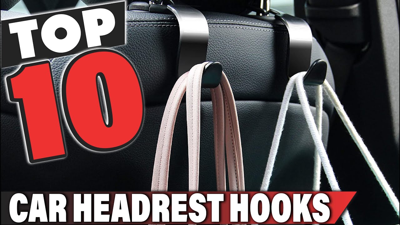  IPELY Universal Car Vehicle Back Seat Headrest Hanger Holder  Hook for Bag Purse Cloth Grocery (Black -Set of 2) : Automotive