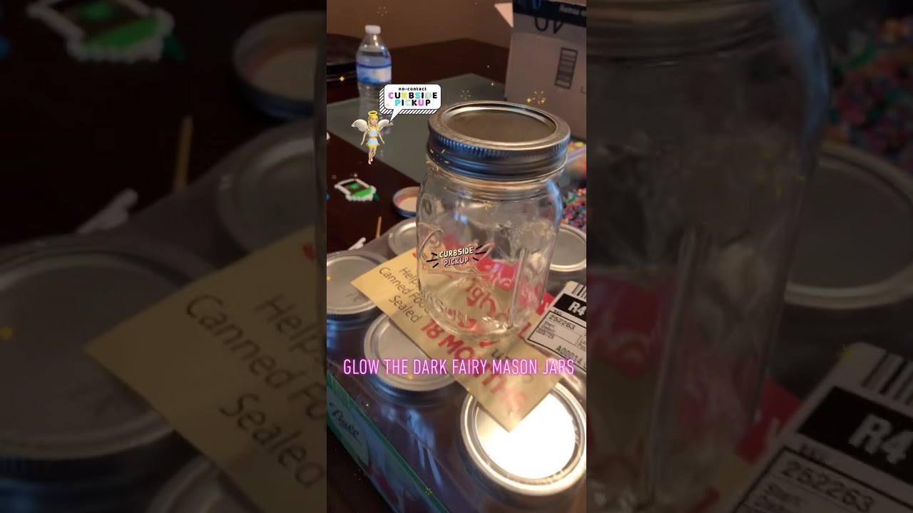 Glow  in the dark fairy jars