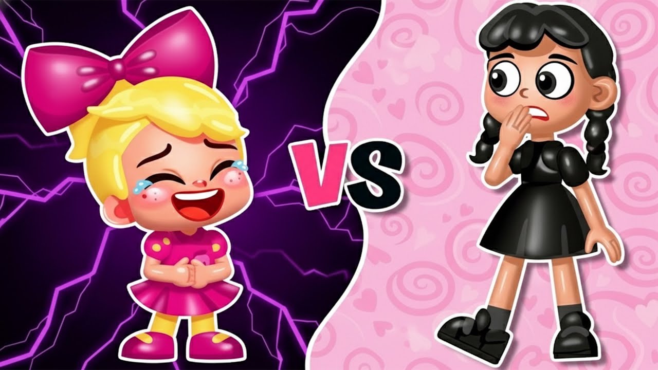 Pink vs Black 💗🖤 Dance Challenge Song | Fun Kids Stories & Dances | Comy Zomy