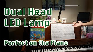 Perfect Lamp For Piano Diofgt Double Head Led Desk Lamp