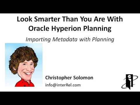 Importing Metadata with Planning