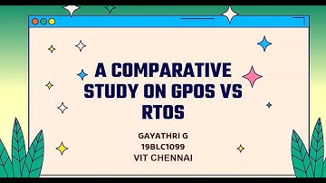 A Comparative Study on GPOS VS RTOS | Gayathri G | Operating System Concepts