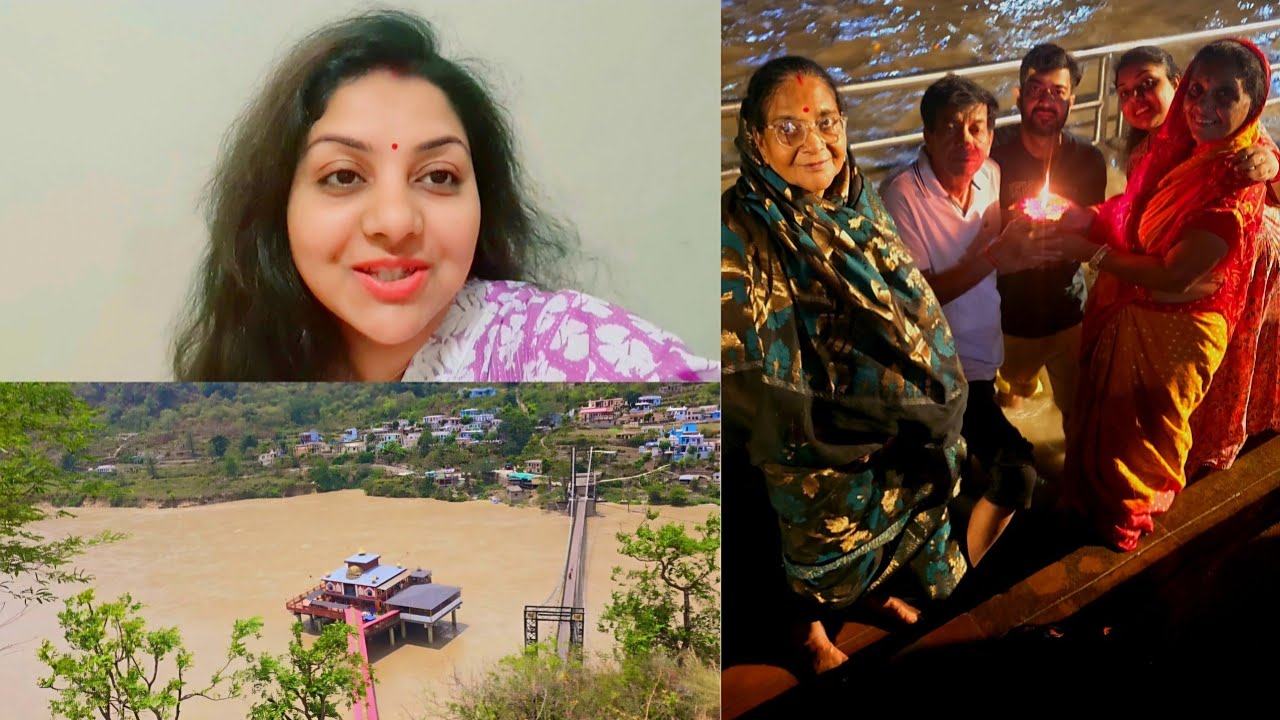 Humari 12 Saal Ki Marriage Anniversary Pe Ganga  Aarti || Itne Landslides Badrinath Ke Raste Pe....