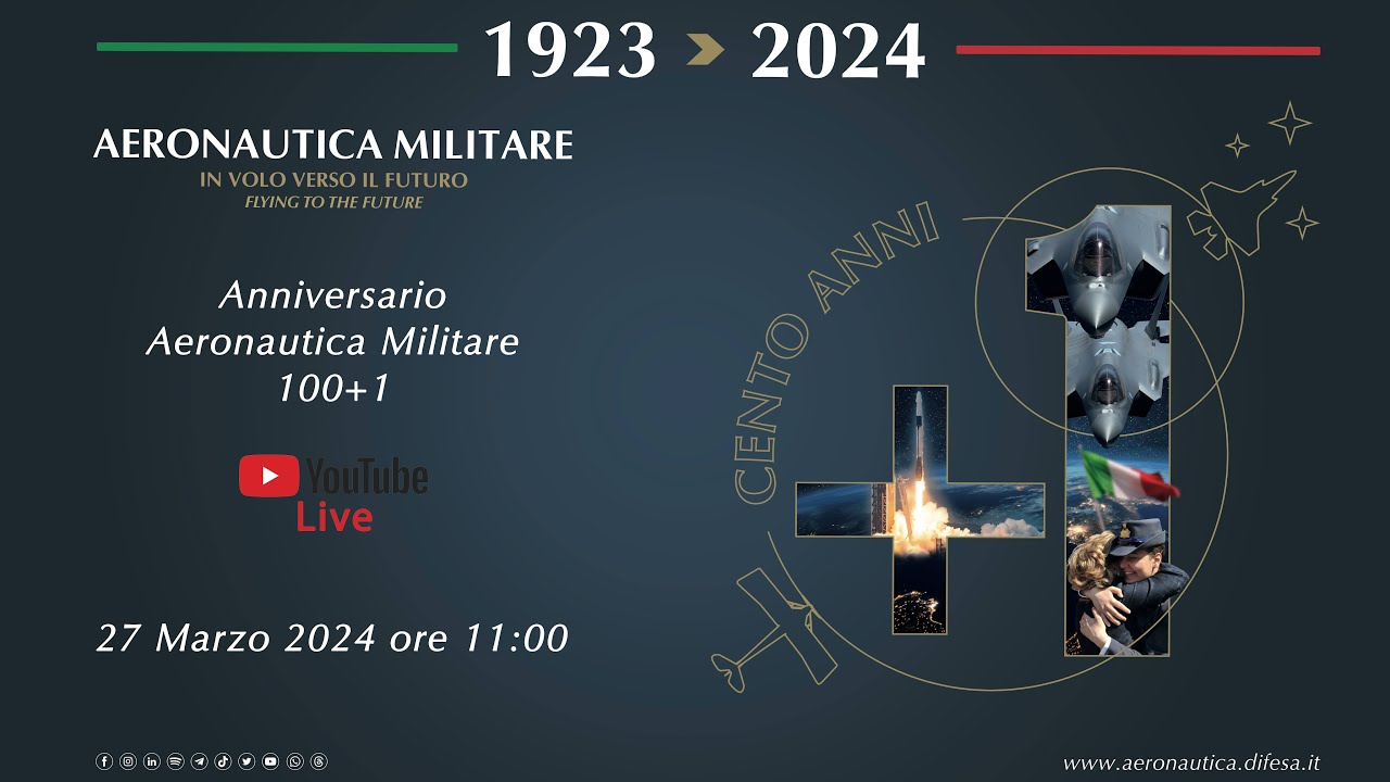 Anniversario dell'Aeronautica Militare -1923/2024: 100+1 anni! - YouTube