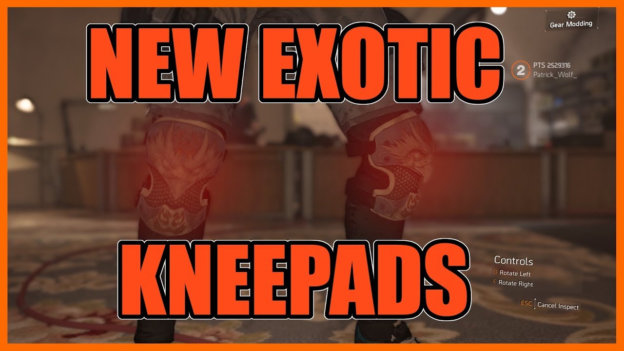 The Division 2 New Exotic Knee pads YouTube
