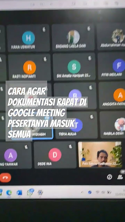 Cara agar dokumentasi Rapat di google meeting pesertanya masuk semua #beranda #google #googlemeet