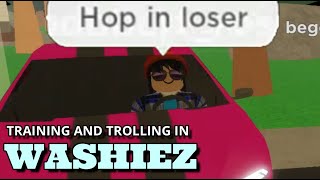TRAINING AND TROLLING AT WASHIEZ, but... | The Washiez Car Wash Experience | ROBLOX