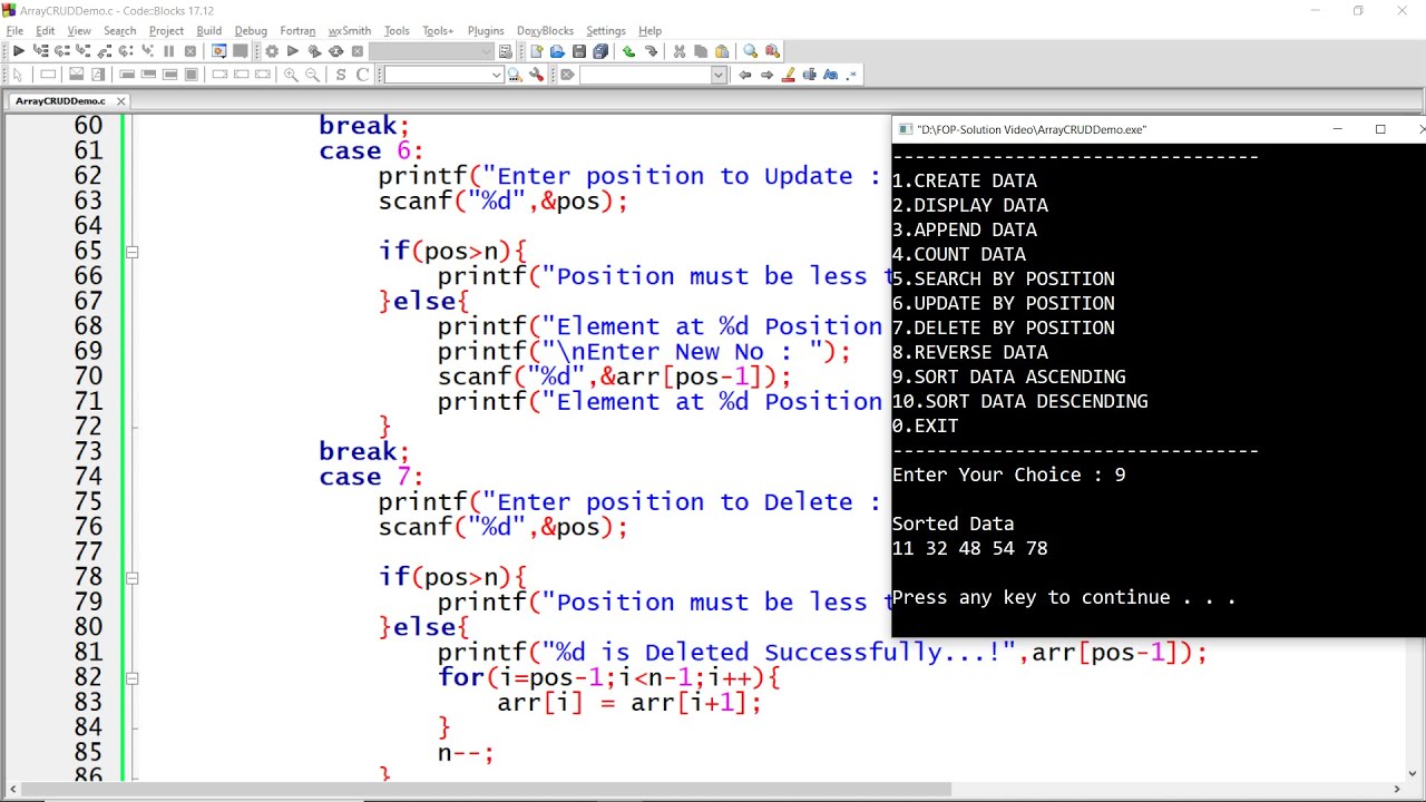 C program for performing Bubble sort on Linked List