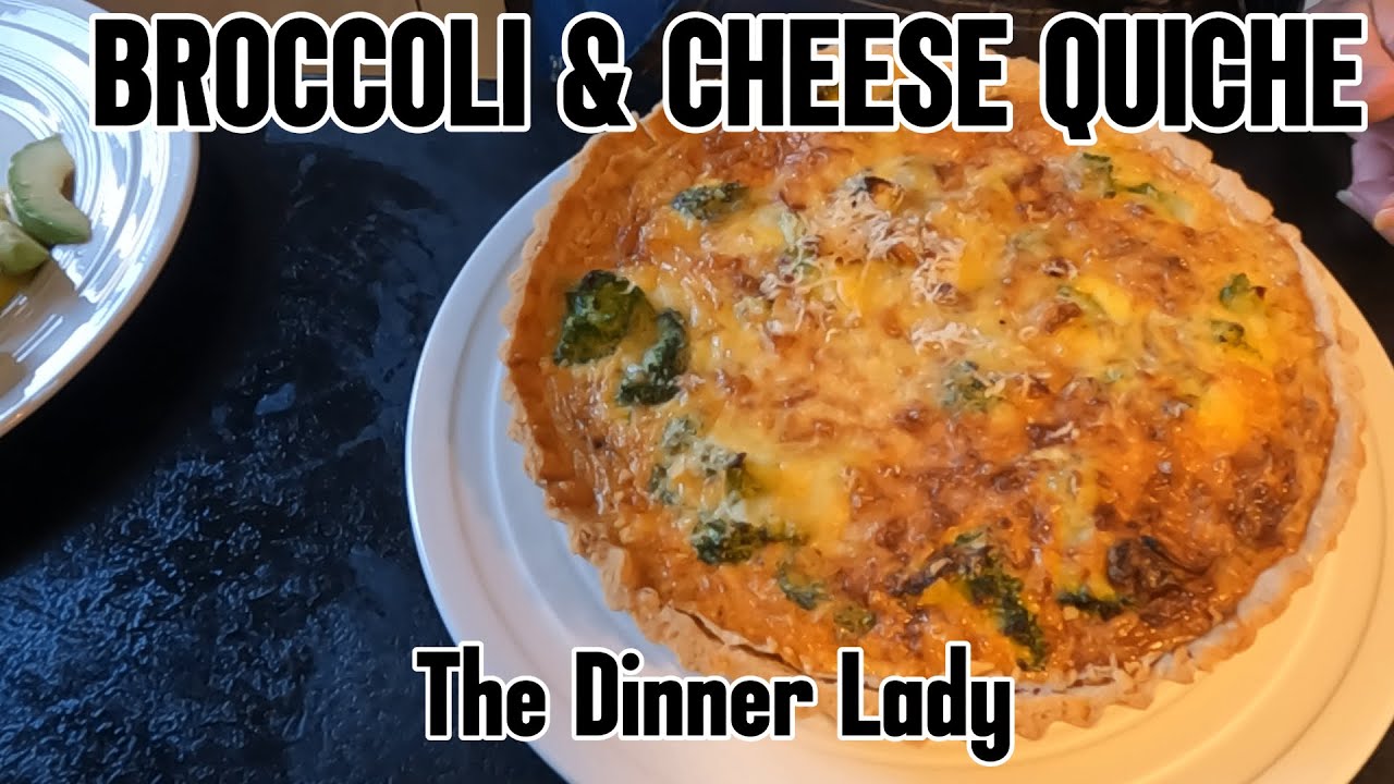 BROCCOLI & CHEESE QUICHE WITH SALAD