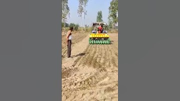 Sowing of wheat seed dril method #short #shorts #agriculture #farming #farmer #wheat #sowingseeds