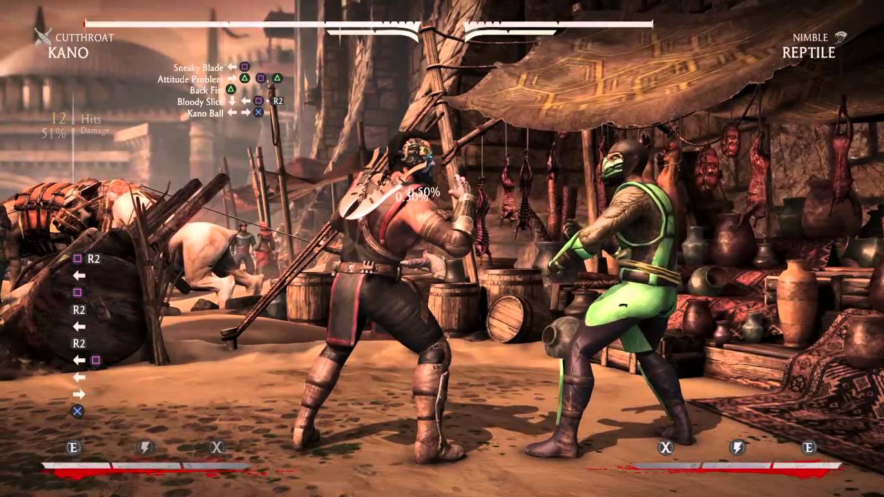 Mortal Kombat X Kano combo (Cutthroat, 2 Bars) 51 Damage YouTube