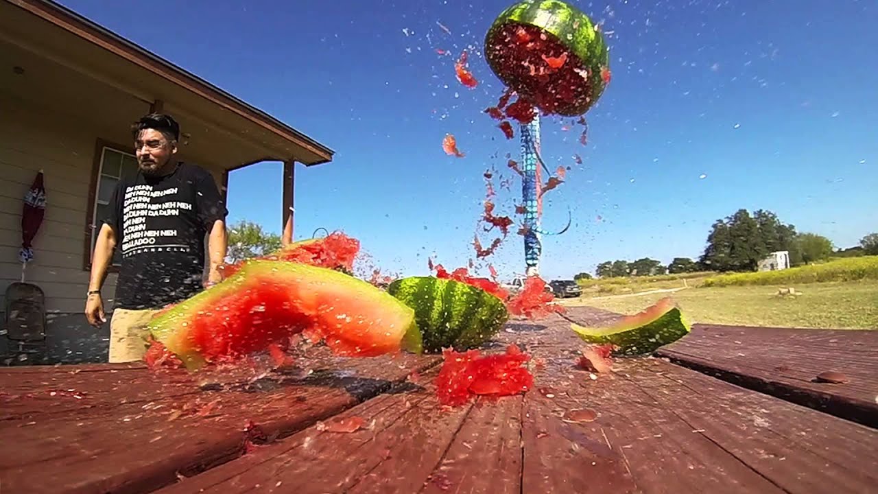 Watermelon Rubber Band 2nd Attempt Fail 300+ Rubber Bands