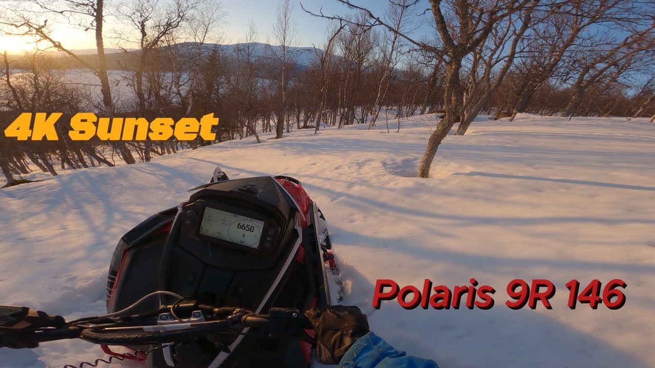 (4K) Snowmobiling Wheelies Up The Mountain In The Sunset!( Polaris 9R 146) Part 2