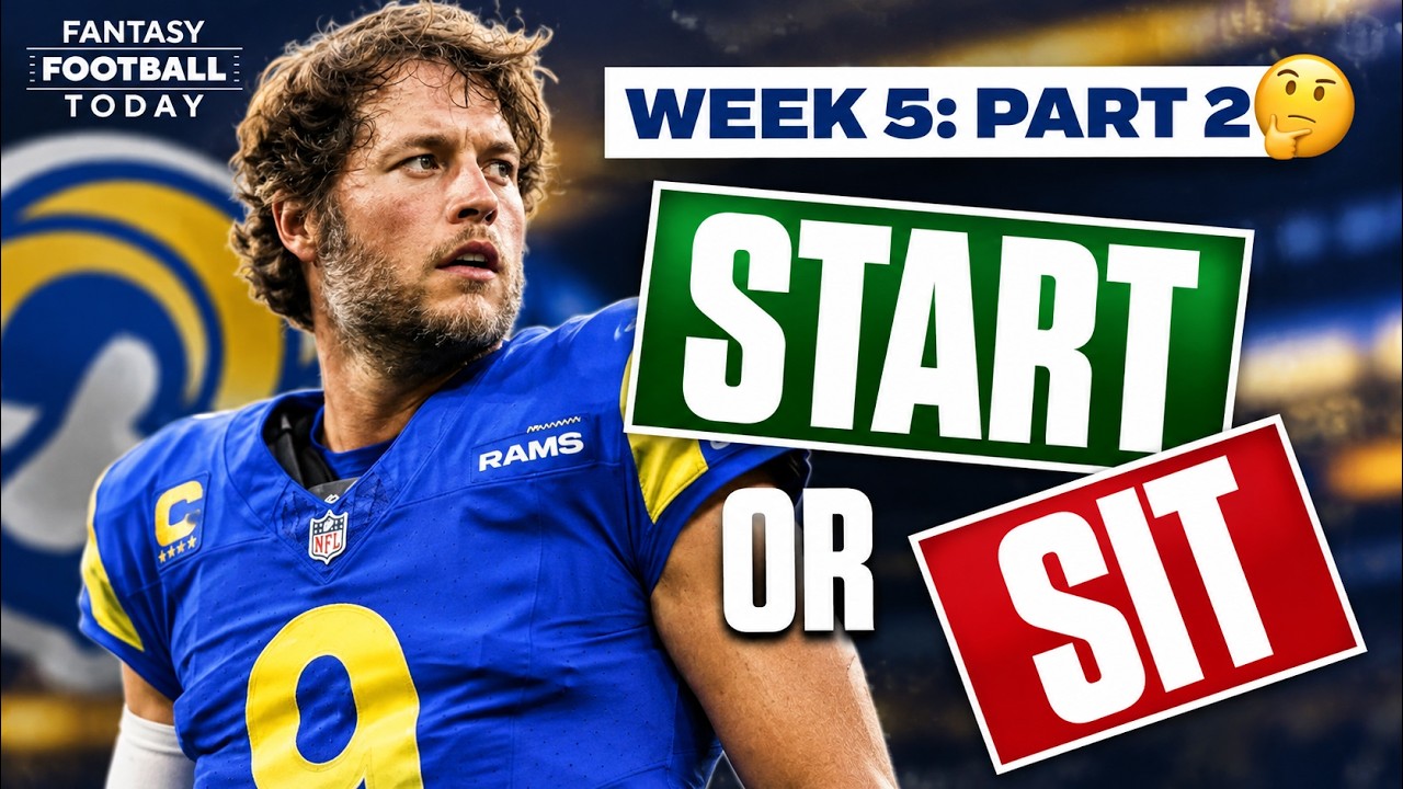 Week 5 Start Sit Advice (Part 2) | Sneaky Starts & Players to BENCH | 2026 Fantasy Football