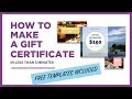 How to make a gift certificate free template included