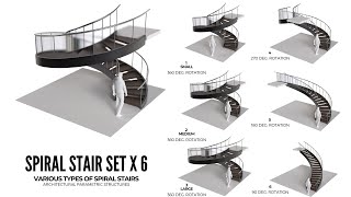Grasshopper for Rhino Spiral Stairs Master Script Overview