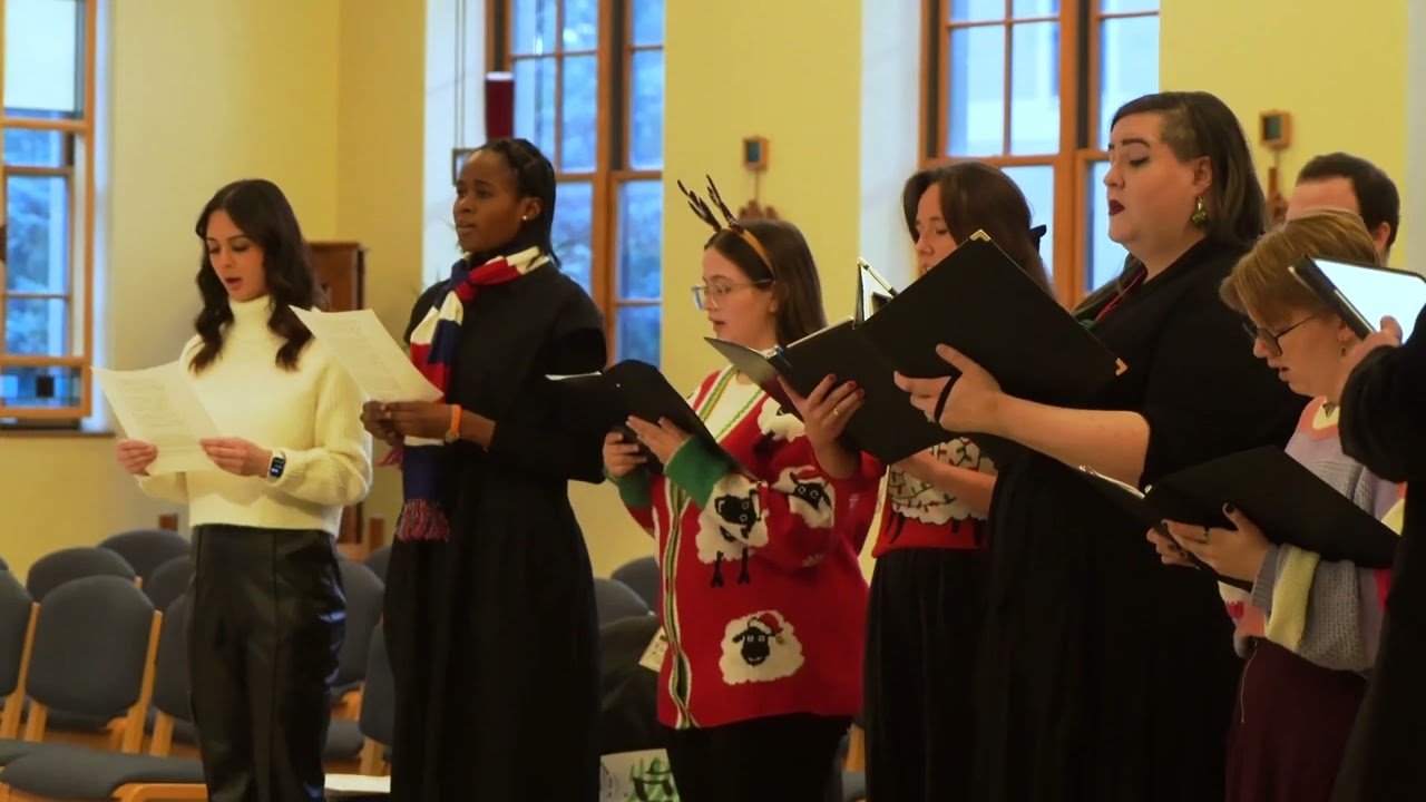 The University Chorus performs during a Christmas concert.