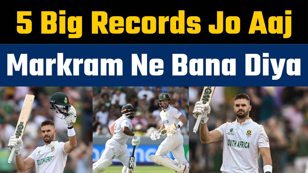 WTC Final 2025 : Aiden Markram creates 5 Big records against Australia at Lord’s | SAvsAUS