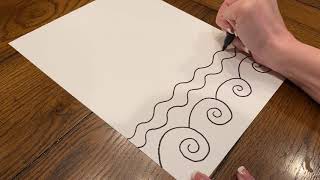 How to Draw A Landscape Using Lines With Mrs. Welker