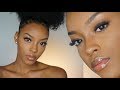 Basic baddie natural makeup look  slim reshae