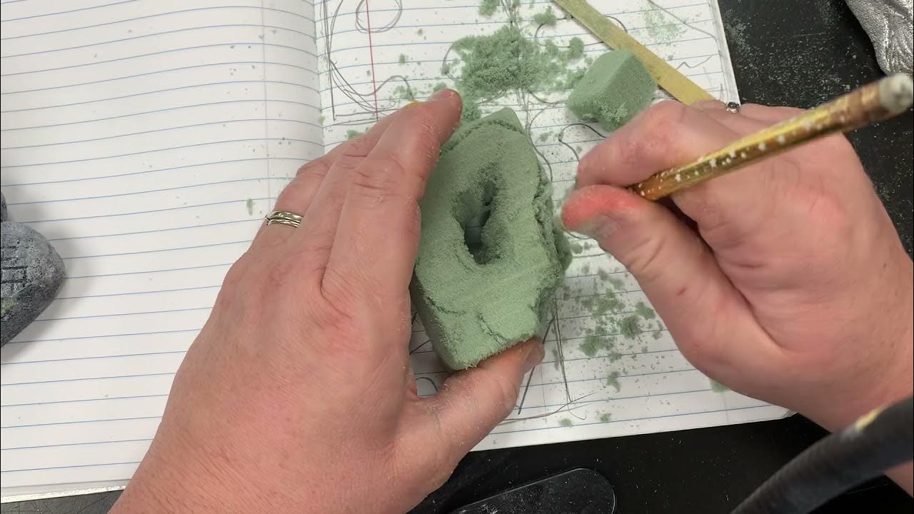How To Carve Floral Foam: Abstract Free-Form Subtractive Sculpture