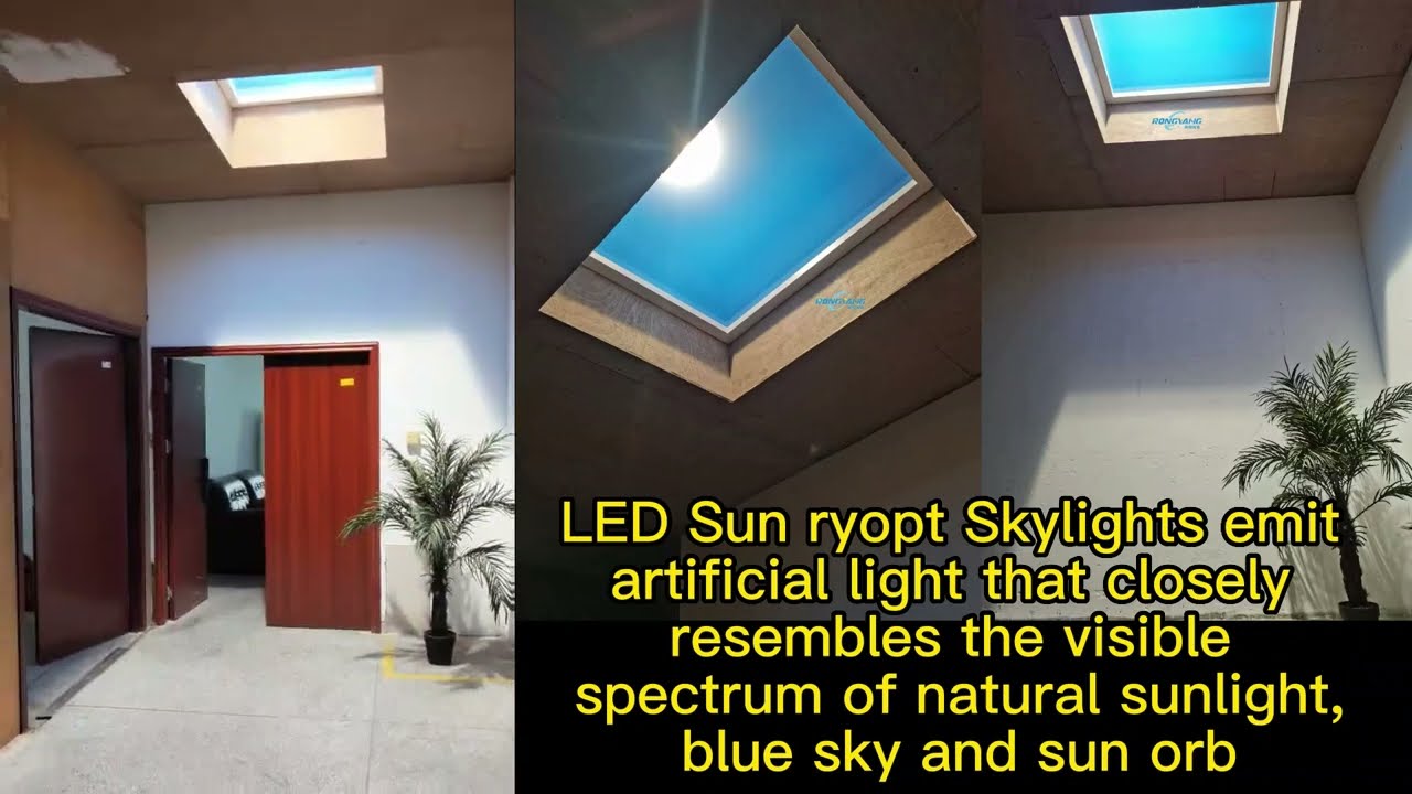 Artificial Sunlight LED Skylight 110V 240V Indoor Blue Sky Ceilings Panel No UV Light