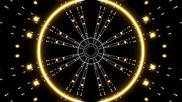 Flickering Yellow Lights Tunnel for Music Visualization Motion Graphic Art Background 4K Loop