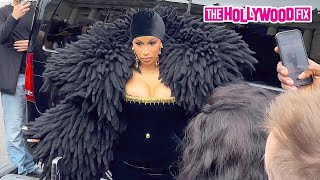 Cardi B Tells Fans To 'Part The Seas' For Her While Commanding Attention In A Black Feather Coat