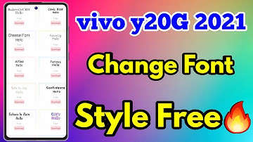 How To Change Font Style Vivo Y20G | How To Download Font Style Vivo Y20G