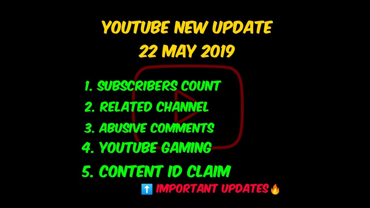 Youtube 5 New Latest Updates 22 May 2019 || Full Explained With An Examples amir khan net worth 2019