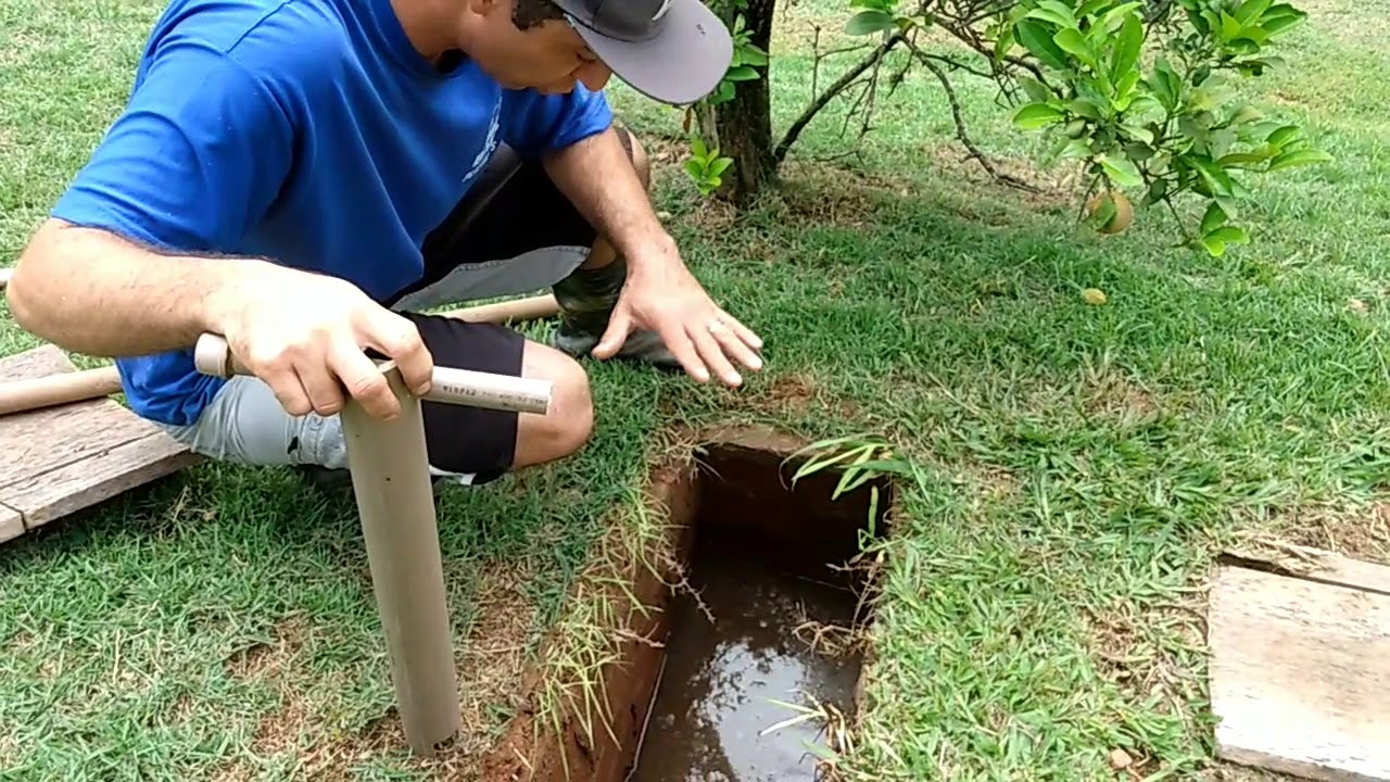 Drenagem do lodo da fossa biodigestor Aqualimp