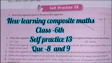 new learning composite maths class 6 self practice 13 | schand maths class 6 ex-13 | construction