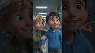 The School Hallway at Midnight#cartoon #youtubeshorts