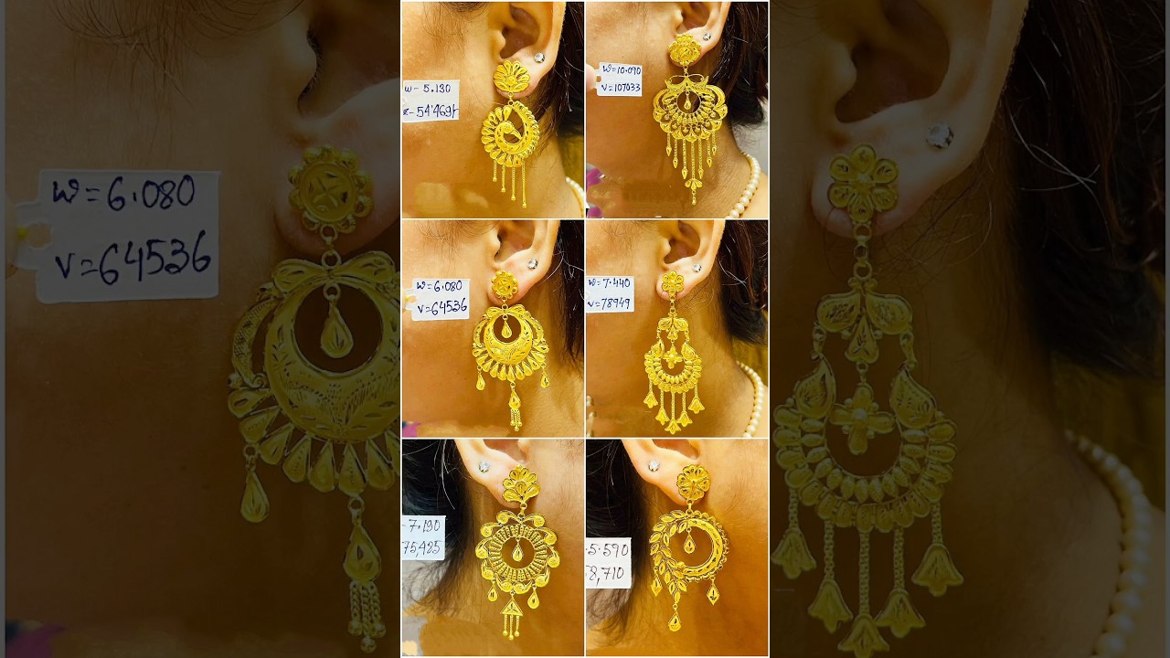 Latest gold Earrings design for bridal| gold earrings designs 