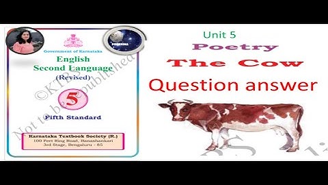 unit 5 poetry the cow question answer