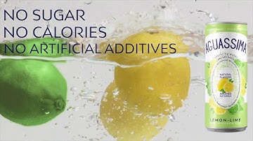 Aguassima sparkling water. Lemon – Lime flavor.