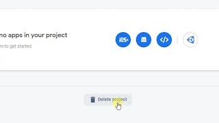 How to delete firebase project