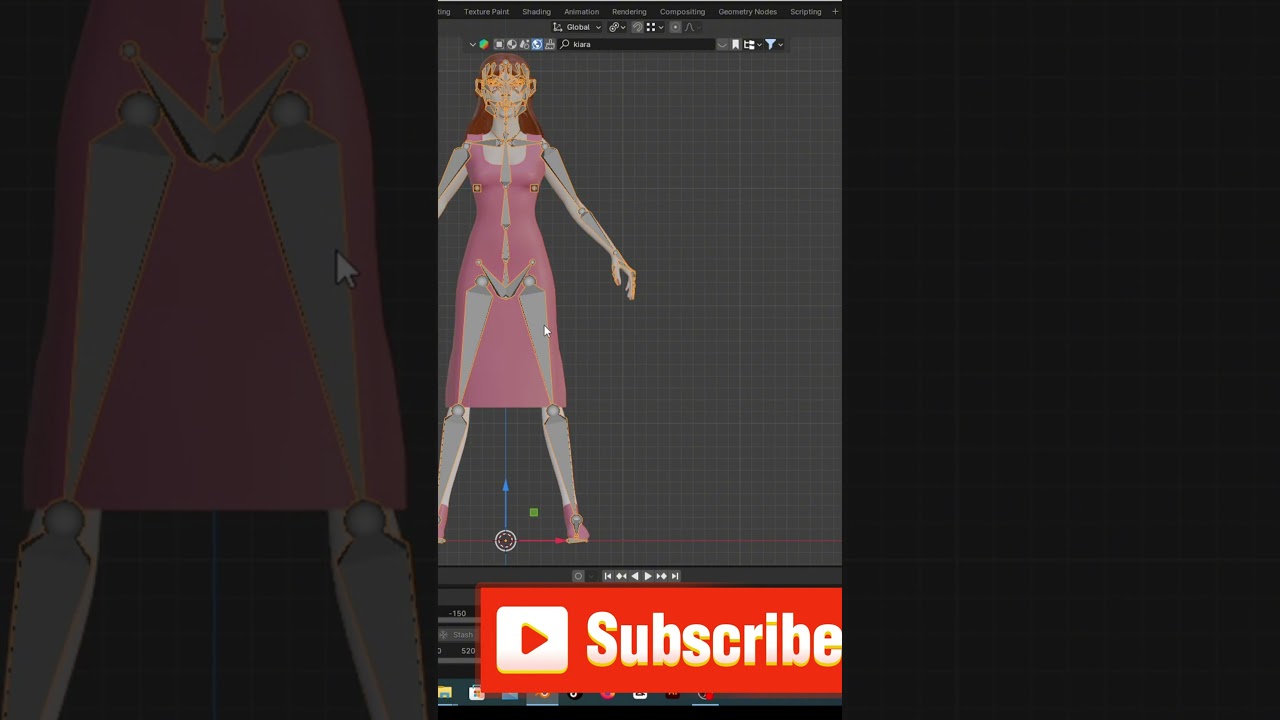 Automatic weight paint blender 