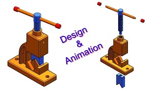 ⚡ SOLIDWORKS TUTORIAL #29 || Design of Pipe vice assembly with motion analysis in solidworks.