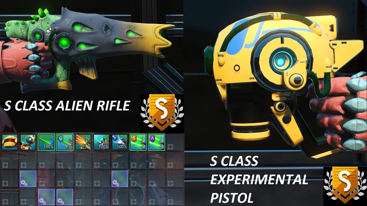 Nms Alien Rifles No Man's Sky - S Class Green Alien Rifle & Yellow S Class Experimental ...