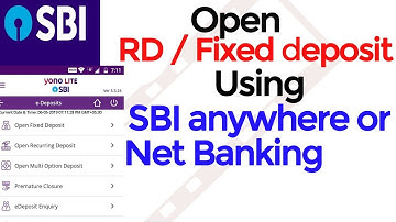 How Open  Recurring Deposit(RD) account online Using SBI mobile app SBi anywhere  or yono lite