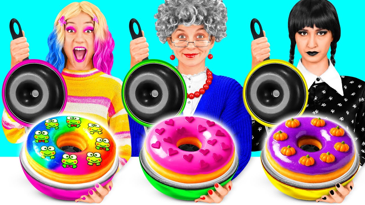 Кулинарный Челлендж: Уэнсдей Против Бабушки | Удивительные Кухонные Рецепты от PaRaRa Challenge