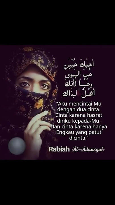 Syair cinta Rabiah Al-Adawiyah