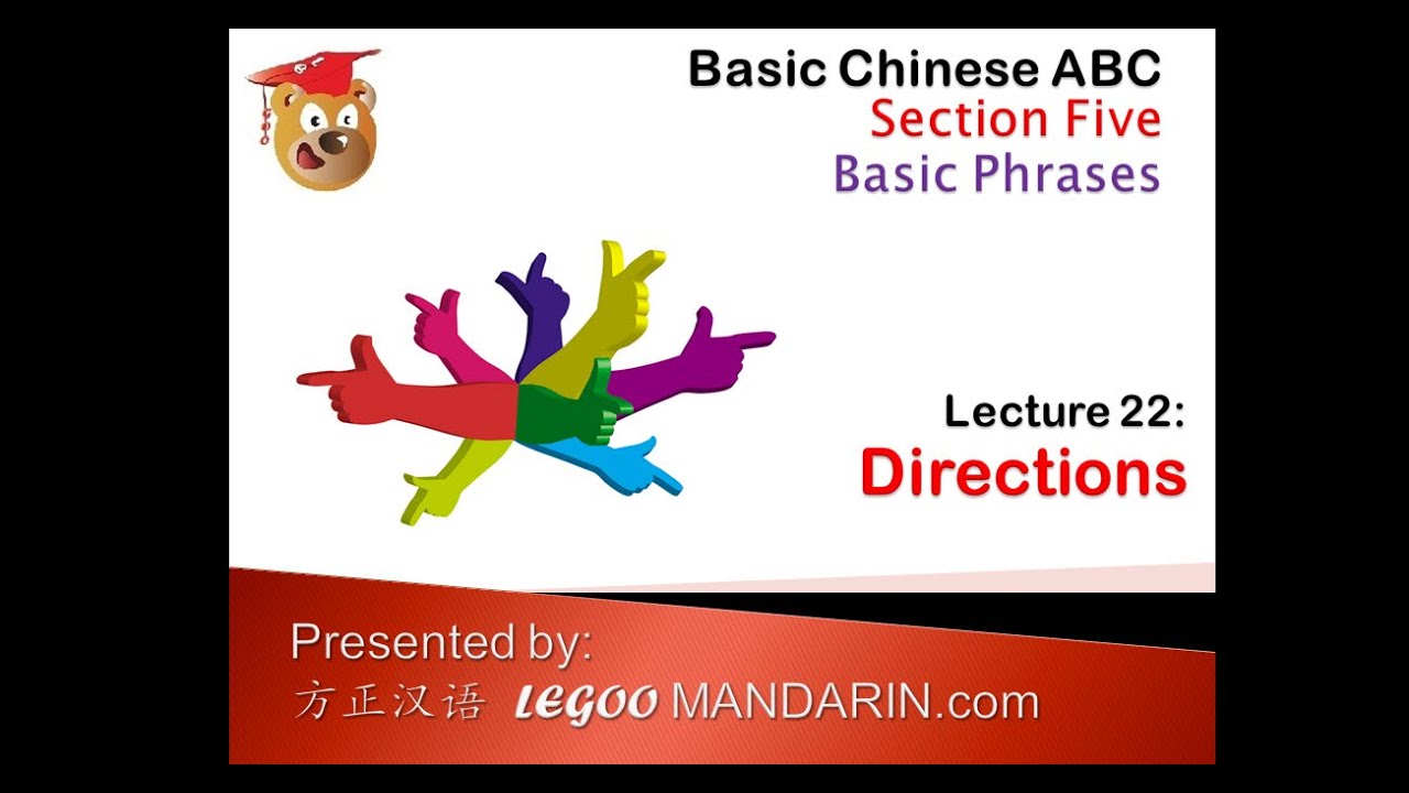 Basic Chinese ABC 22 Directions - YouTube