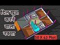 30 X 42 Home Plan, 3 Bedroom for Village, गांव के लिए नक्शा ❤️ #3बेडरूम #map #design