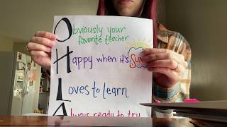 Instruction Video- Acrostic Poem