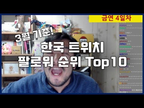 [19/3] 한국 트위치 팔로워 순위 Top10_[센서 스튜디오]