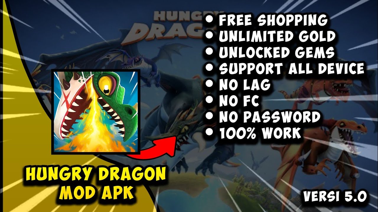 HUNGRY DRAGON MOD APK [ NO PW ] || VERSI 5.0