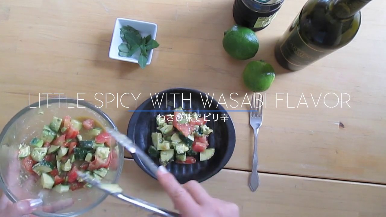 Weight Loss Avocado Wasabi Salad 減量中OKアボカドサラダ＆わさびドレッシング YouTube