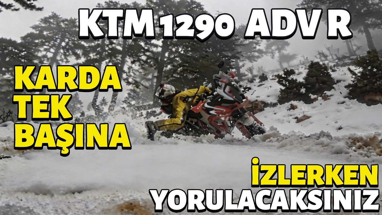 TEK BAŞINA KTM 1290 ADV İLE KAR MECERASI SİZLERLE GEÇKAR 3.BÖLÜM #ktm #motorcycle #heroxpulse200